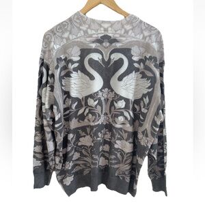 Free People We The Free Nouvelle Pattern Swans Pullover NWT Size Small